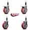 Service Caster 5'' Red Poly Swivel 1'' Expanding Stem Caster Set 2 Total Lock Brakes, 4PK SCC-EXTTL20S514-PPUB-RED-2-S-2-1 - alternate 5